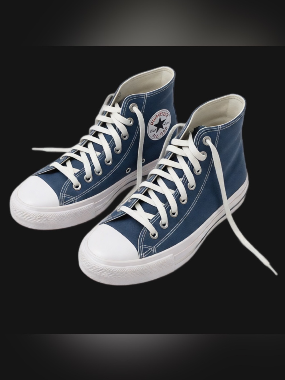 Converse High-Top Canvas Sneakers - Blue & White- Converse Move Women’s 7.5